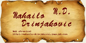 Mahailo Drinjaković vizit kartica